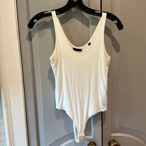 ATM size small white bodysuit